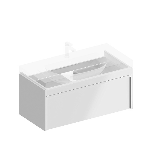 KERAMA MARAZZI MODULA MOD.100.1+1\WHT Тумба купить  в интернет-магазине Сквирел
