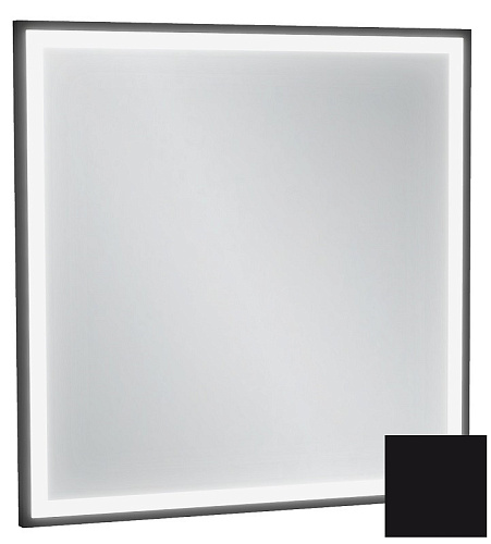 Jacob Delafon EB1433-S14 Allure & Silhouette Зеркало 60 х 60 см, с подсветкой, рама черный сатин купить  в интернет-магазине Сквирел