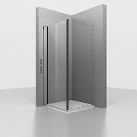 RGW 352205308-14 Z-050-3B Боковая панель 200 см для душевой двери, профиль черный