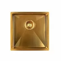 IDDIS, EDI44B0i77 Edifice Мойка, нержавеющая сталь, универсального монтажа 44х44 см, матовое золото