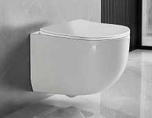 Vincea VT1-52T Tornado Globo Унитаз подвесной, безободковый, 36х49.5 см, ультратонкое сиденье Soft-close, белый