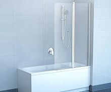 Ravak 7QRA0100Z1 CVS2-100 R Шторка для ванны складная Chrome, белый + транспарент