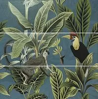 APE SILK DecorSet(3)ABCToucanBlue Декоративное панно купить в интернет-магазине Сквирел