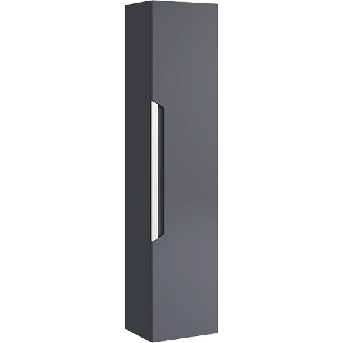Aqwella CUB0503GR Cube Шкаф-пенал подвесной 30х133 см, серый купить  в интернет-магазине Сквирел