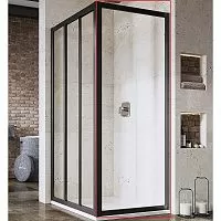 Ravak 940403R2Z1 Supernova APSS-80 198 Душевая стенка, черный + транспарент