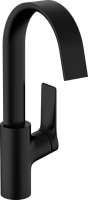 Hansgrohe 75030670 Vivenis 210 Смеситель для раковины, сливной гарнитур, черный матовый