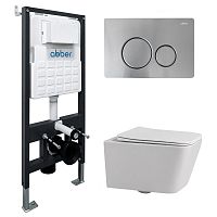 Abber Rechteck AC1201-AC0105-AC0121MCH Инсталляция с подвесным унитазом