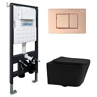 Abber Rechteck AC1201MB-AC0105-AC0120RG Инсталляция с подвесным унитазом