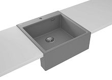 Deante ZQE_S10K Eridan Мойка кухонная гранитная 60x61 см, полувстраиваемая, серый металлик