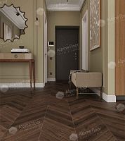 Каменно-полимерная плитка Alpine Floor Альпийский шеврон (Chevron Alpine) ECO 18-12 Дуб Мокка Chevron