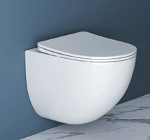 Сет 2224 BB051CHR, Унитаз подвесной (White)+BB051SC, Крышка-сиденье для унитаза (White)