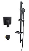 Aquatek AQ1076MB Вега Комплект для ванной Set 3 в 1 (AQ1066MB + AQ2454MB + AQ2011MB), черный матовый