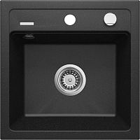 Deante ZQZ_G103 Zorba Мойка кухонная гранитная 44х44 см, графит металлик