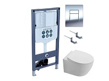 Aquatek Сириус SET AQUATEK СИРИУС PNN-02 4в1 Комплект: Унитаз, Инсталляция, Кнопка смыва