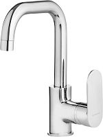 Deante BGA_024M Alpinia Смеситель для раковины с поворотным изливом, с донным клапаном, хром