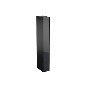 Geberit Acanto 500.638.16.1 Высокий шкафчик , с ящиком для лекарств, 220 x 1730 x 476 мм, как разделитель комнаты, фронтальная часть: черное стекло корпус: черный матовый — лакированный