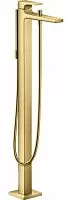 Hansgrohe 32532990 Metropol Смеситель для ванны, напольный, с рычаговой рукояткой, полированное золото