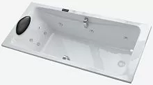 Jacob Delafon E5BB2200-00 ODEON UP Ванна 180х80 см с гидромассажем/сиcтемой PLUS (черная подушка+2 ручки хром в комплекте) белая