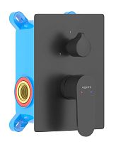 Aquatek AQ1246MB Оберон Смеситель для ванны (внешняя и скрытая часть), черный матовый Aquatek AQ1246MB Оберон Смеситель для ванны (внешняя и скрытая часть), черный матовый