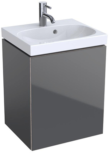 Geberit Acanto 500.608.JK.2 Шкафчик под раковину 446 x 534 x 376 мм, фронтальная часть: лавовое стекло корпус: лавовый матовый — лакированный купить  в интернет-магазине Сквирел