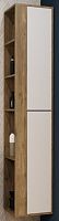 Эстет ФР-00010687 Monaco Wood Шкаф-пенал 35х175 см L, подвесной с открытой полкой, белый/дуб рустикальный