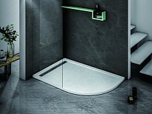 Cezares TRAY-AS-RH-100/80-30-W-L Душевой поддон из искусственного мрамора, белый