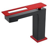 Boheme 141-BR Q Смеситель для раковины, черный/красный