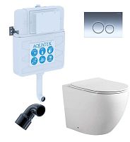 Aquatek ЕВРОПА SET BW AQUATEK ЕВРОПА-018 3в1 Унитаз с бачком скрытого монтажа и клавишей смыва