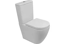 BelBagno BB2141CP-TOR/BB2141T/BB865SC Tornado Унитаз-компакт безободковый со смывом с быстросъемным сидением с миколифтом SFERA-TOR