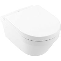 Villeroy & Boch 4694HR01 Architectura Комбинированная система (4694R001 унитаз 37х53 см подвесной DirectFlush + 98M9C101 сиденье Quick Release, SoftClosing), альпийский белый (White Alpin)