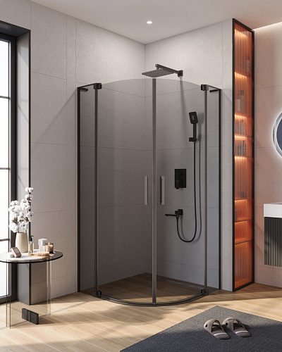 Cezares SLIDER-R-2-90/100-GRIGIO-NERO Душевой уголок Cezares SLIDER-R-2-90/100-GRIGIO-NERO Душевой уголок