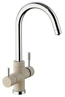 Paini 7894643CR3V11L2KM Cox Смеситель для кухни на 3 воды, Granite Avena (бежевый матовый)