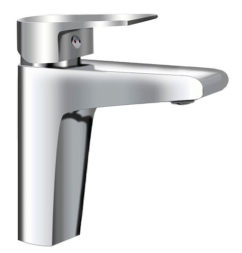 Aquame AQMP6121 Prato Смеситель для раковины, со сливным гарнитуром, хром