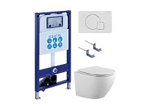 Aquatek ЕВРОПА SET AQUATEK ЕВРОПА-066 4в1 Комплект: Унитаз, Инсталляция, Кнопка смыва