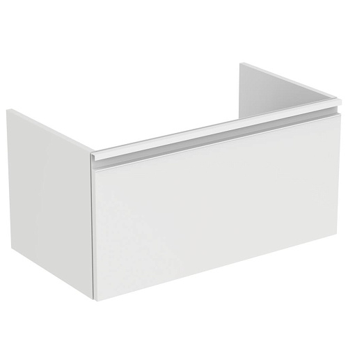 Ideal Standard T0047OV Tesi Тумба для раковины 80х44 см, подвесная, с ящиком, Gloss White (белый глянцевый/ручка - белый матовый)