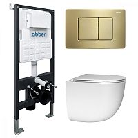 Abber BEQUEM AC1132TC-AC0105-AC0120MMG Комплект: Унитаз, Инсталляция, Кнопка смыва