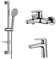 Aquatek AQ1130CR Бетта Комплект для ванной Set 3 в 1 (AQ1110CR + AQ1140CR + AQ2013CR), хром