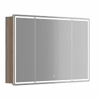 Sancos MI120EG Mirror Зеркальный шкаф для ванной комнаты 119х74 см, с LED подсветкой, дуб галифакс натуральный купить  в интернет-магазине Сквирел