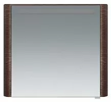 AM.PM M30MCL0801TF Sensation, Зеркальный шкаф, левый, 80х70 см, с подсветкой, табачный дуб текстурированный купить  в интернет-магазине Сквирел