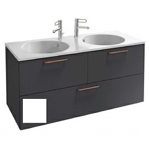 Jacob Delafon EB2545-R9-N18 Мебель для раковины-столешницы, 120 см, 3 ящика, меламин, белый, ручки черный