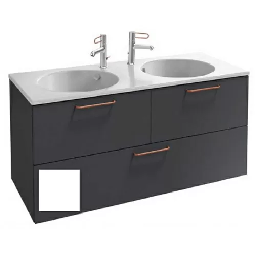 Jacob Delafon EB2545-R9-N18 Мебель для раковины-столешницы, 120 см, 3 ящика, меламин, белый, ручки черный купить  в интернет-магазине Сквирел