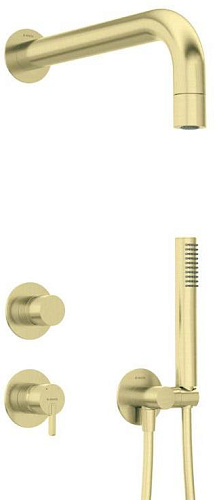 Deante NQS_R9XK Silia Набор для душа скрытого монтажа, брашированное золото