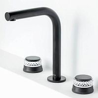 Смеситель на столешницу Boheme AURA 152-CR-B черный