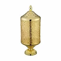 Migliore 26160 Luxor Баночка на ножке высокая, ажурная с крышкой, золото купить  в интернет-магазине Сквирел