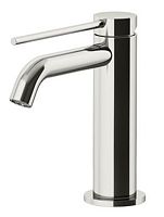 Gattoni 9142/91NS CIRCLE TWO Смеситель для раковины   на 1 отверстие, излив 115 мм, с донным клапаном, цвет NICKEL SPAZZOLATO