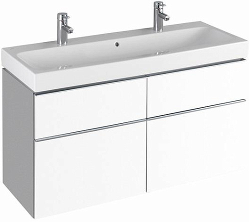 Geberit iCon 840420000 Шкафчик под раковину 1190x620x477 мм, белый глянец, лак купить  в интернет-магазине Сквирел