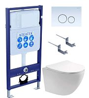 Aquatek ЕВРОПА SET AQUATEK ЕВРОПА-015 4в1 Комплект: Унитаз, Инсталляция, Кнопка смыва
