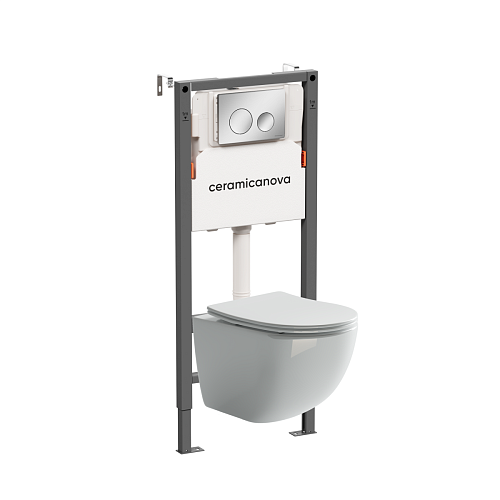 Ceramica Nova  CN3009_121001CH Комплект: Унитаз, Инсталляция, Кнопка смыва