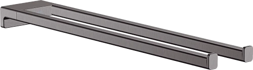 Hansgrohe 41770340 AddStoris Полотенцедержатель шлифованный, черный хром купить в интернет-магазине Сквирел