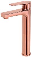 Creavit SR6500C Sharp Смеситель для раковины, высокий, розовое золото